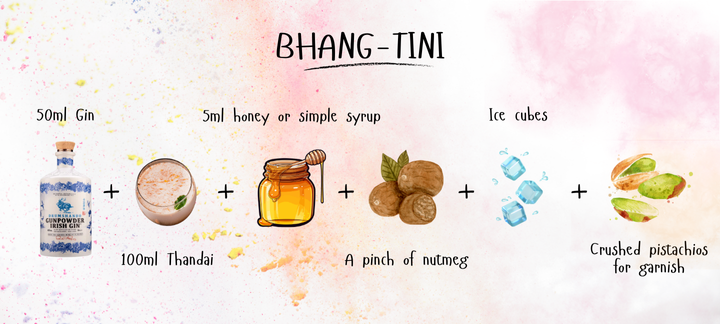 Bhang-tini (Gin-Based Holi Cocktail)