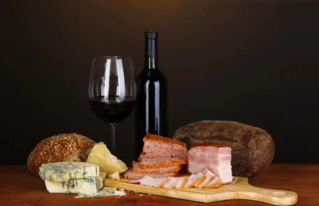 meat-with-wine
