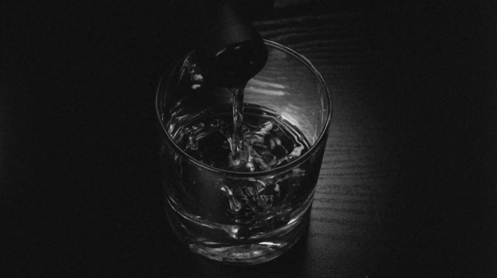 matte black gin bottle