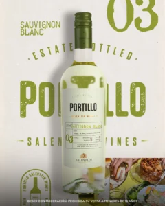 Portillo Sauvignon Blanc White wine bottle imported in India by Mohan Brotherss LLP, A Solis Group Company