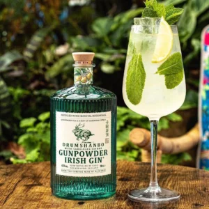 Gunpowder Irish Gin with Sardinian Citrus gin bottle imported in India by Mohan Brotherss LLP, a Solis group company