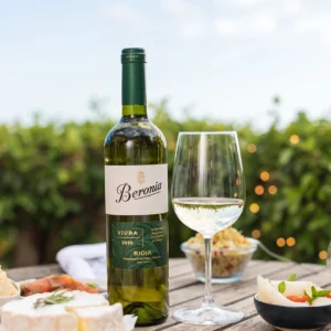 Beronia Viura White Wine bottle imported in India by Mohan Brotherss LLP, A Solis Group Company