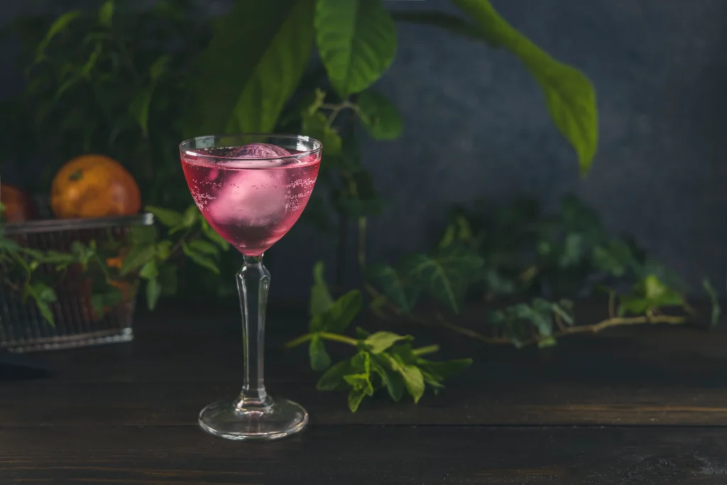 pink gin texture smooth cocktail
