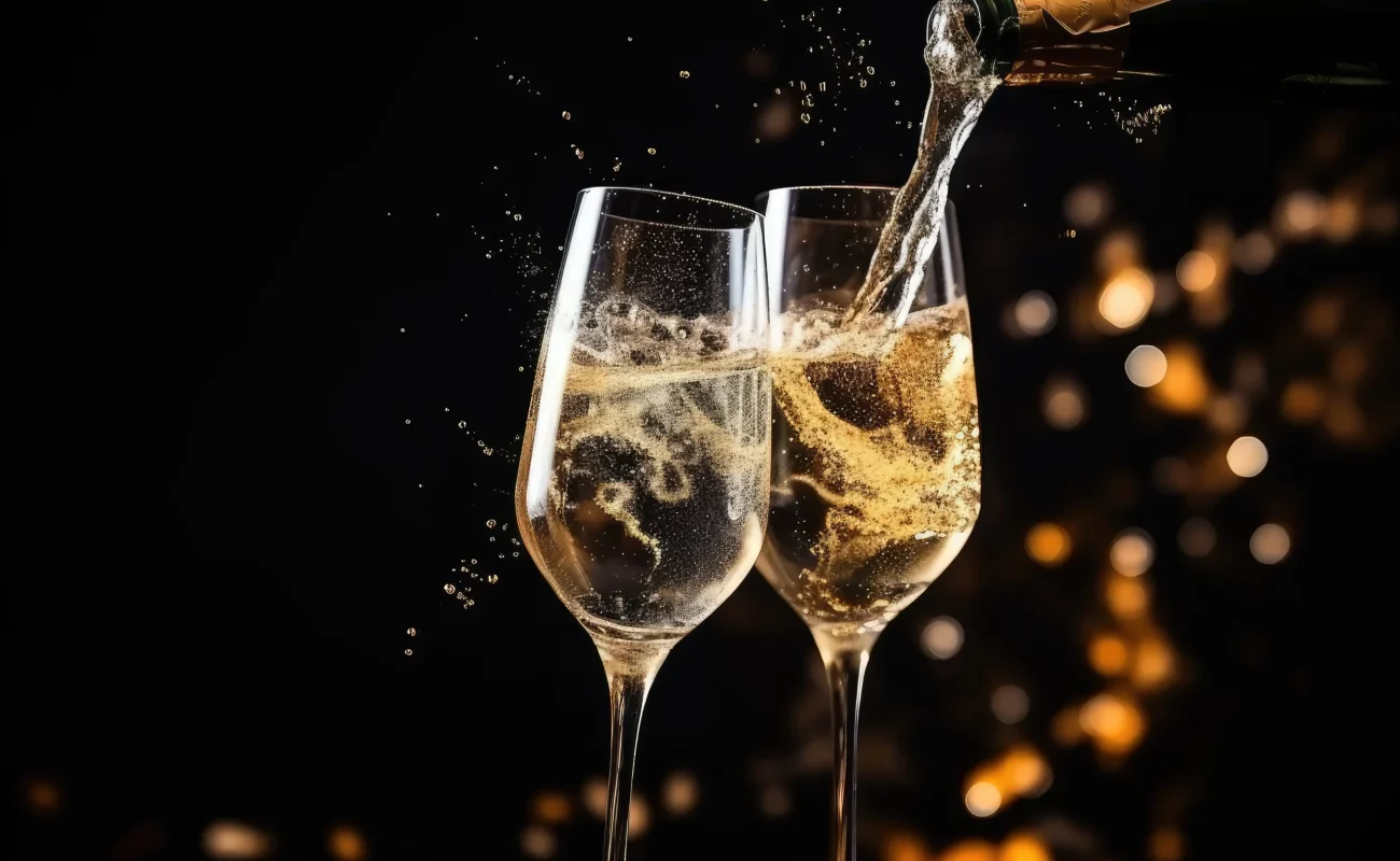 sparking wine toasting